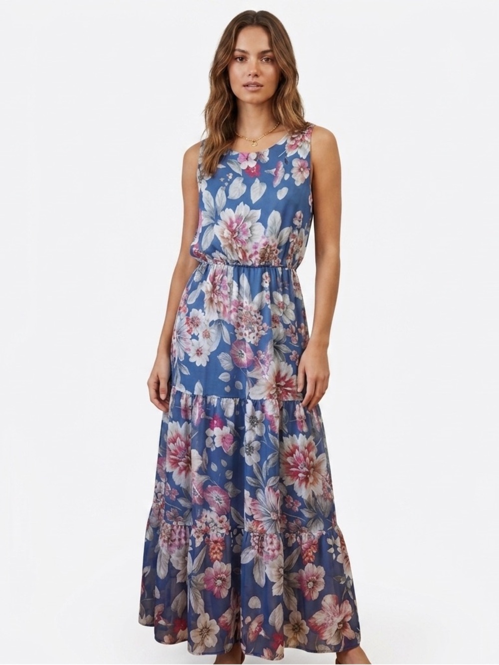 Lara G Women's Silk Floral Maxi Dress